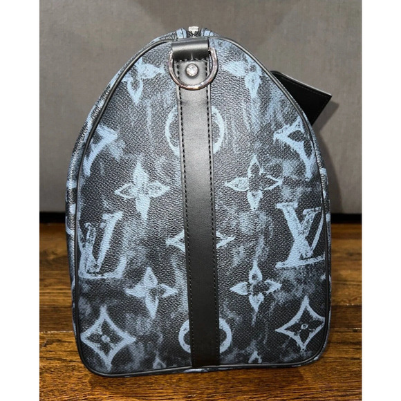 Louis Vuitton Keepall Bandouliere 50 Pastel Noir Black Duffle Weekend Travel Bag - Picture 4 of 11